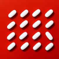 Free photo top view of neatly arranged pills except one