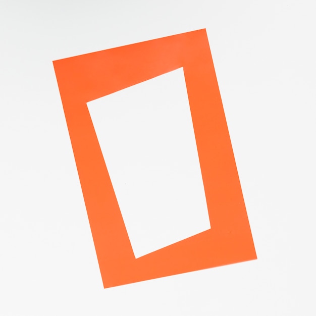 Free photo top view orange geometric shape