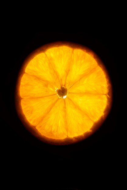 Вид сверху оранжевая текстура с темным фоном