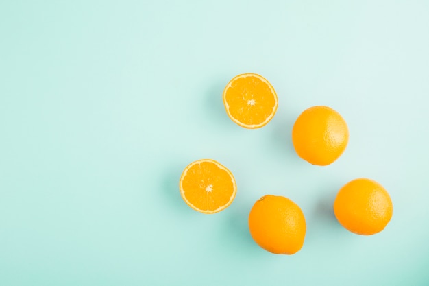 Top view oranges 