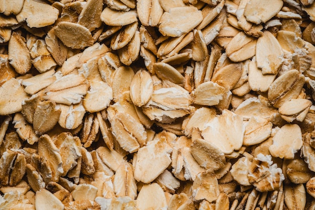 Top view organic oats background