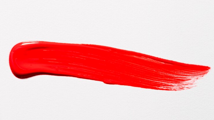 Free Photo top view of paint brush stroke on surface