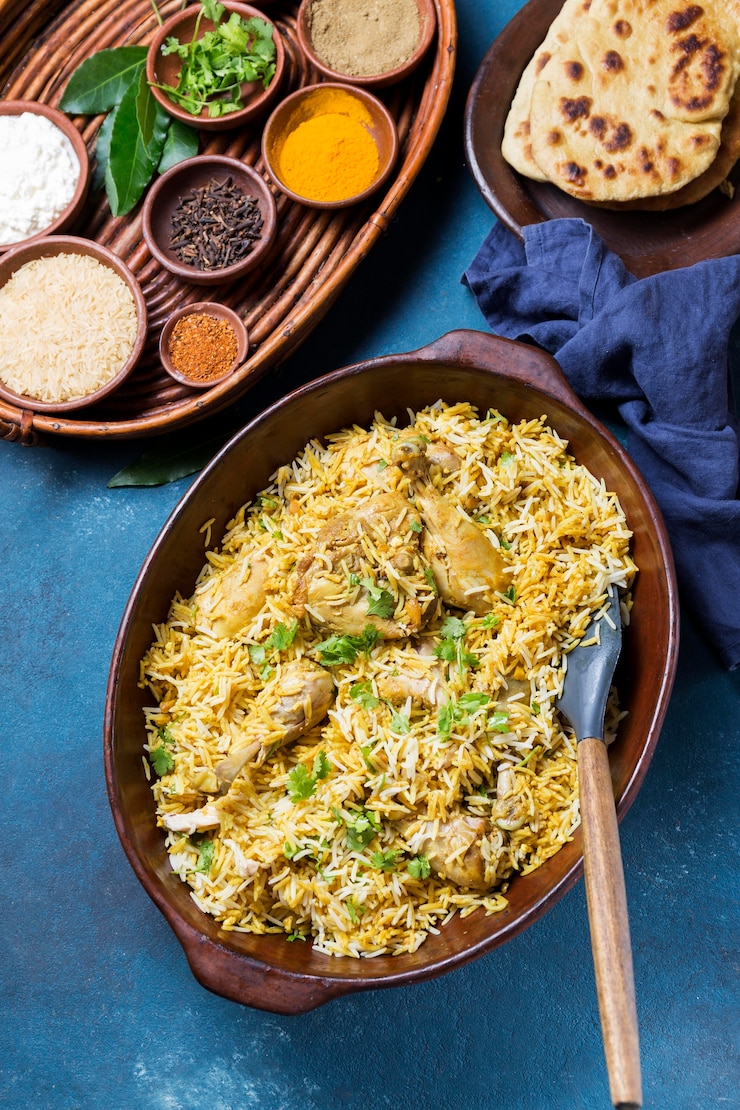 Free Photo top view pakistan meal composition