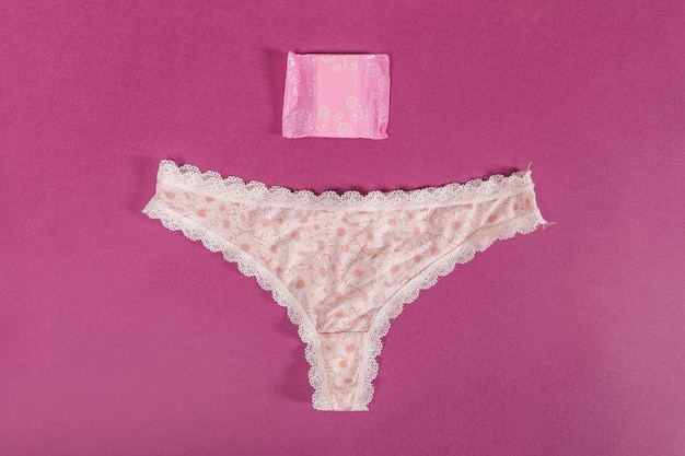 Top view panties with sanitary towel