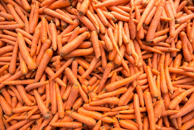 Free photo top view of pile of carrots