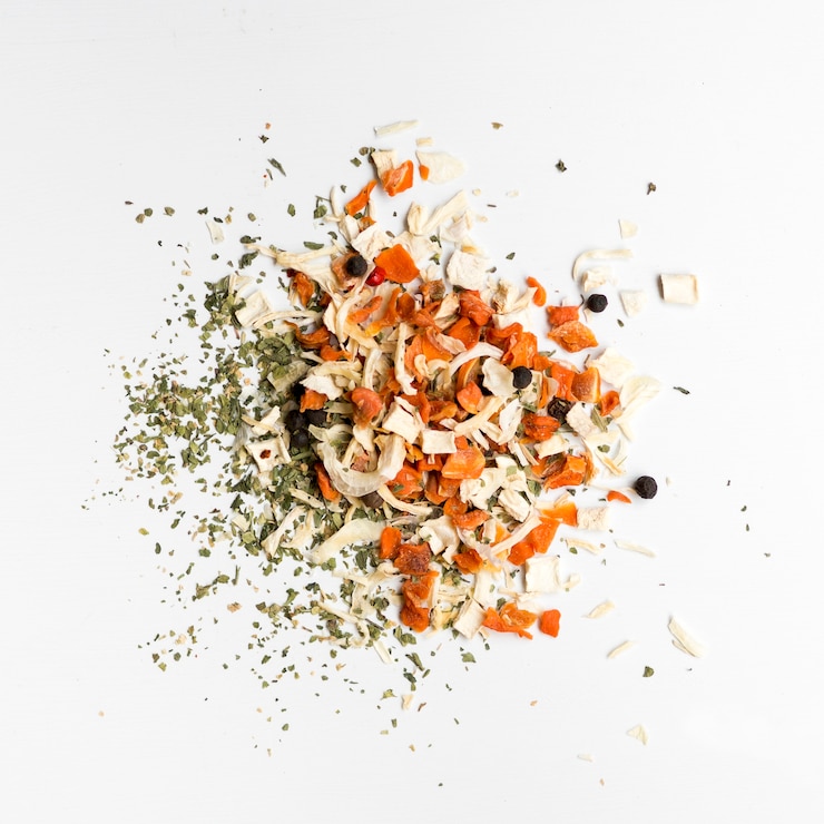 Free Photo top view pile of spices