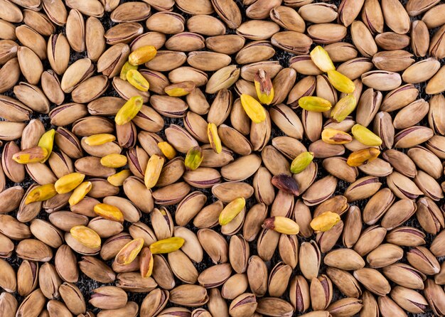 Top view pistachios texture pattern  horizontal