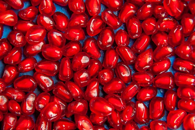 Top view pomegranate seeds full screen image