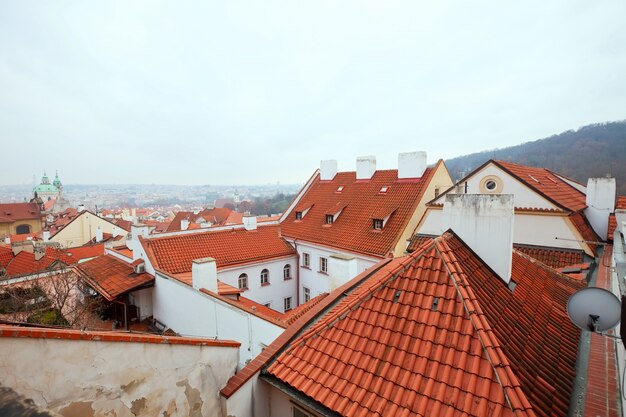 Top view of  Prague