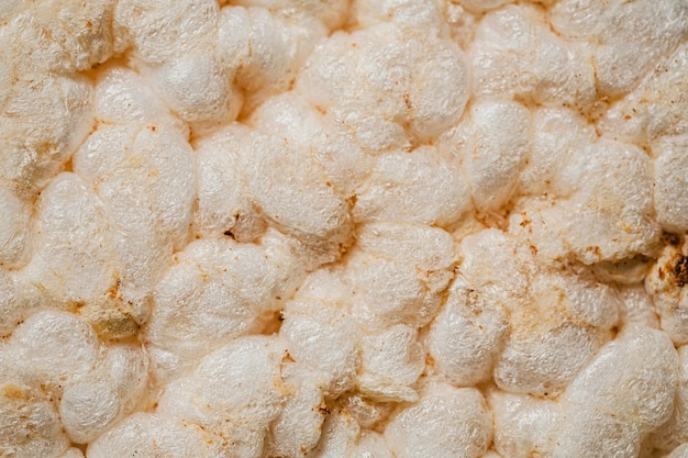 Free photo top view puffed rice background