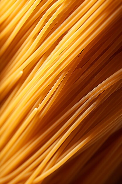 調理の準備ができている生パスタの上面図