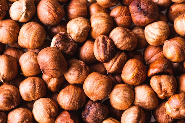 Top view roasted chestnuts background