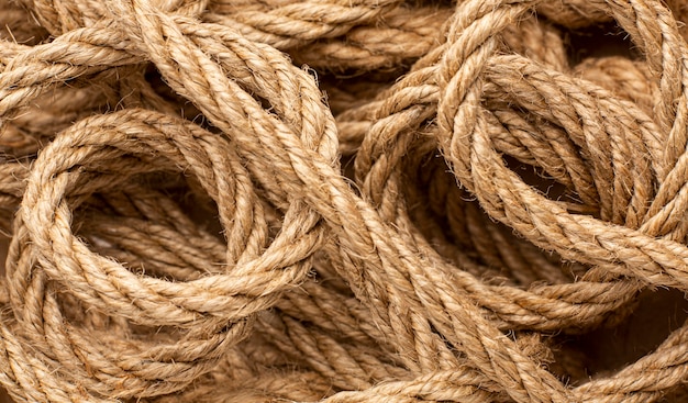 Top view rope texture assortment