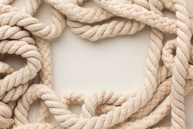 Top view rope texture composition