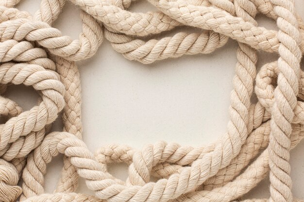top view rope texture composition