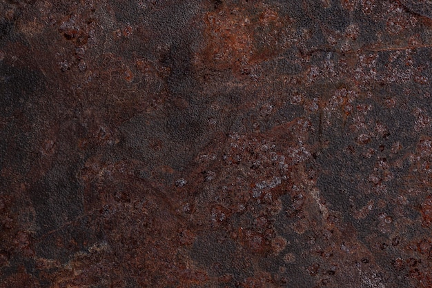 Top view of rusty metal surface