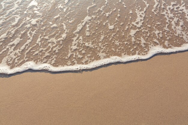 Top view of sandy seashore