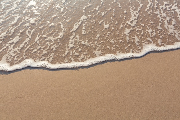 Top view of sandy seashore