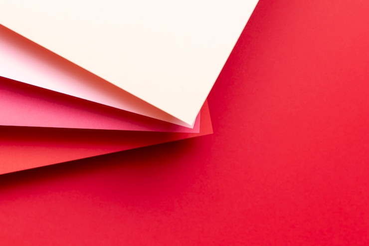 Free Photo top view shades of red patterns