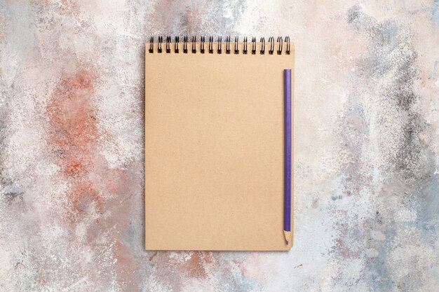 Top view simple notepad
