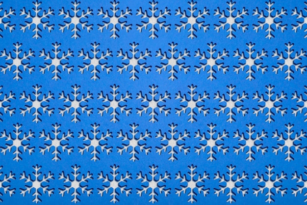 Free photo top view snowflakes pattern