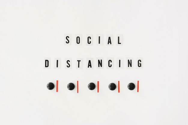社会的距離概念の平面図