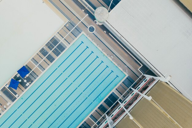 Top view of sports centre