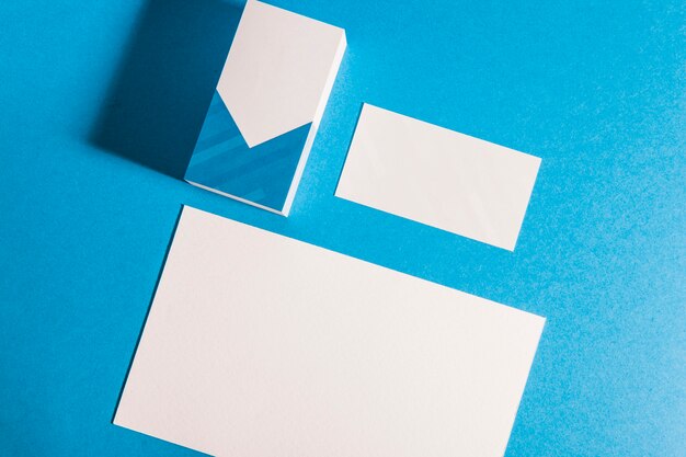 Top view stationery mockup