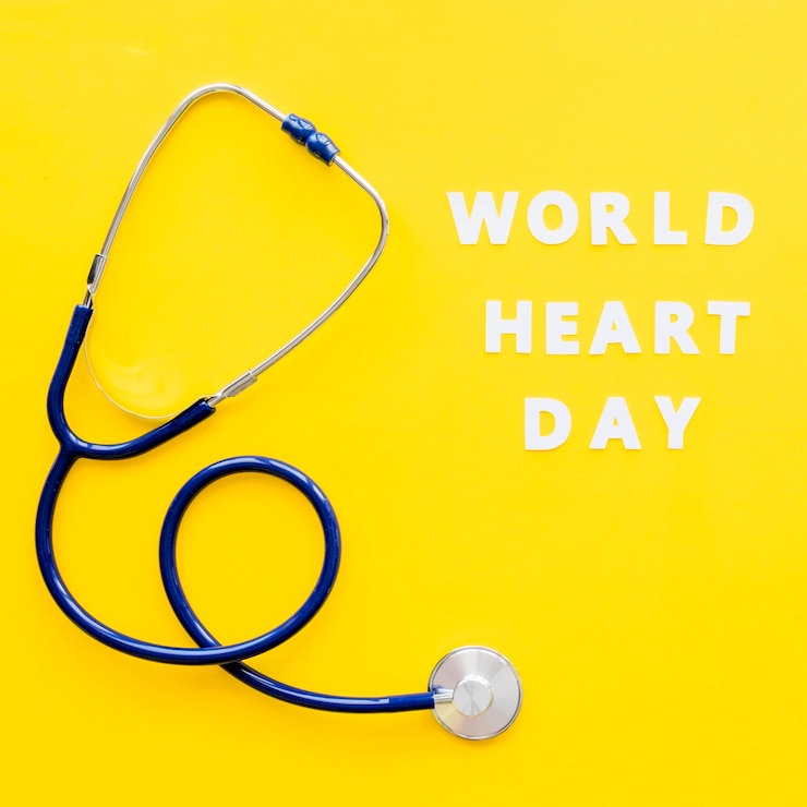 Free Photo top view of stethoscope for heart day