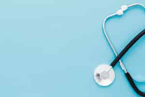 Free photo top view stethoscope