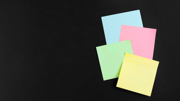 Top view sticky notes collection