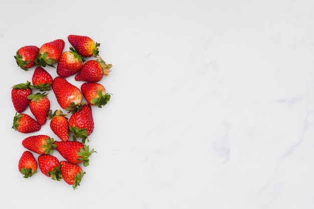 Top view strawberries