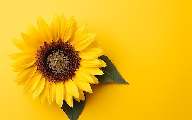 Top view of sunflower