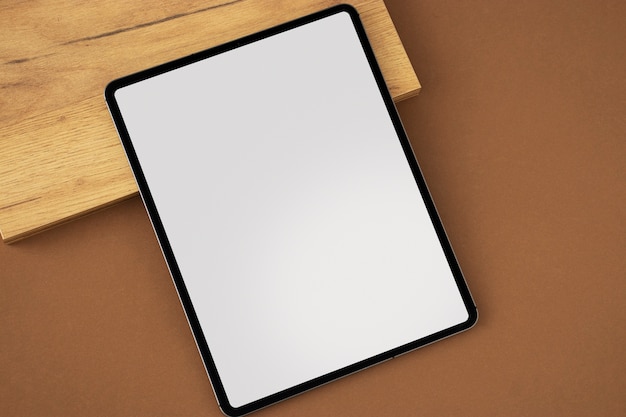 Top view tablet minimal display