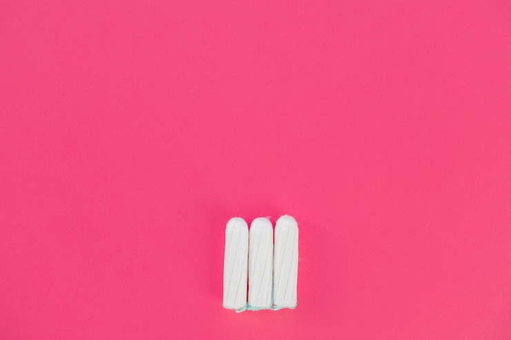 Free Photo top view tampon line
