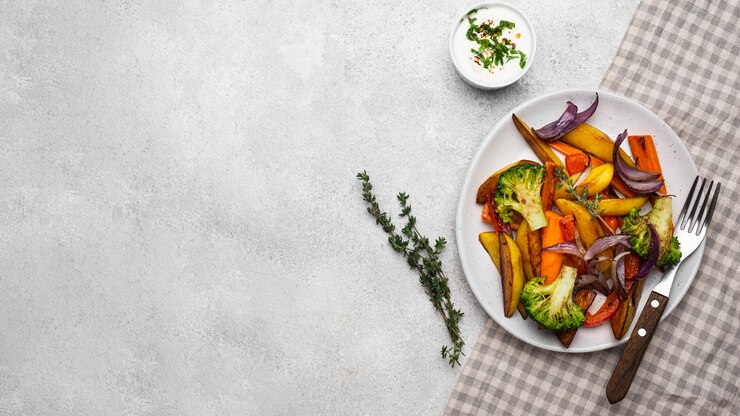 Бесплатный Фотография вид сверху вкусной местной еды с копией пространства