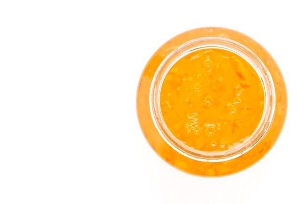 Top view of tasty orange marmalade