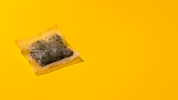 Top view of tea bag