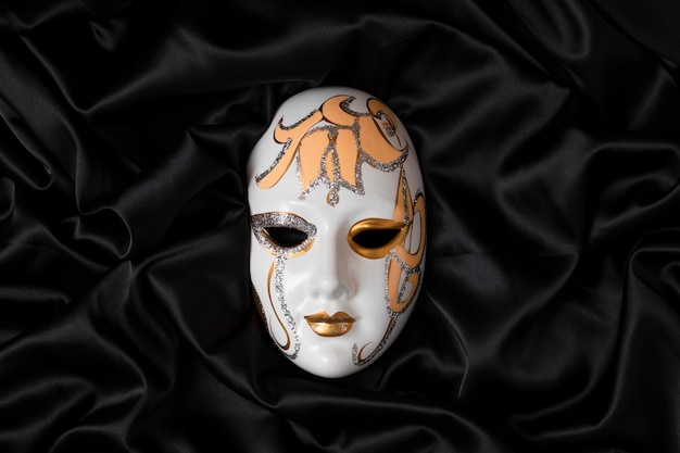 Free photo top view theater mask still life