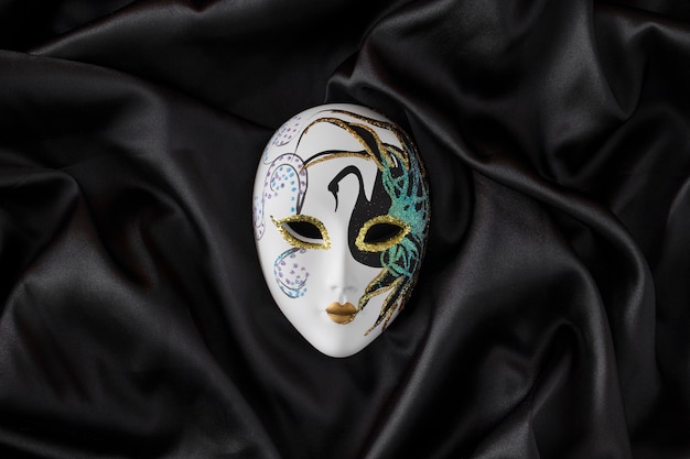 Top view theater mask still life