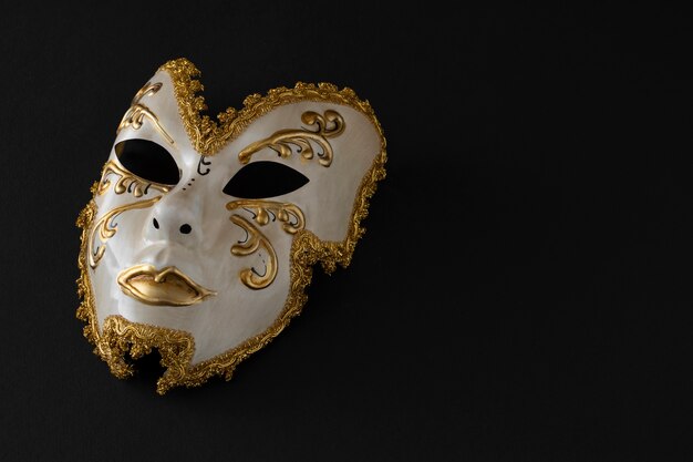 Top view theater mask still life