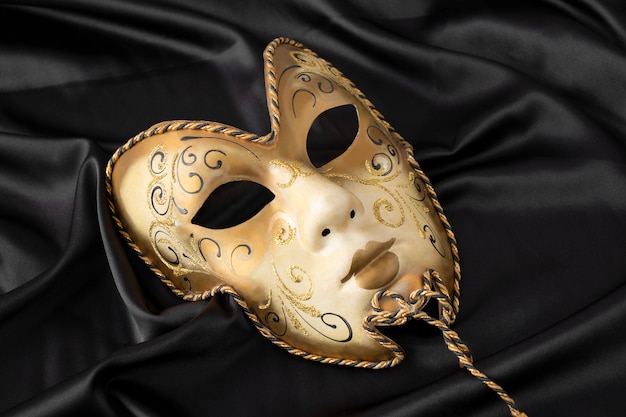 Top view theater mask still life