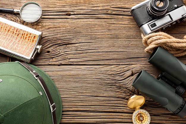 top view travel kit essentials