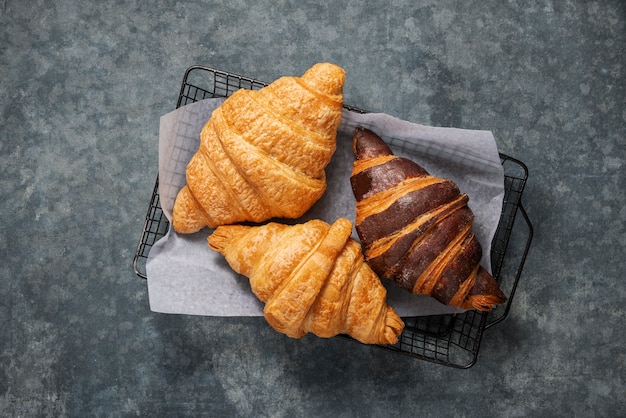 Top view vegan baked products arrangement