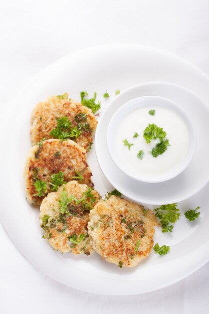 Top view of vegetarian burgers