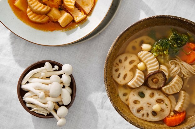 トップビュー 野菜皿 静物