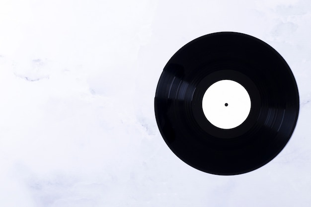 Top view of vinyl disk