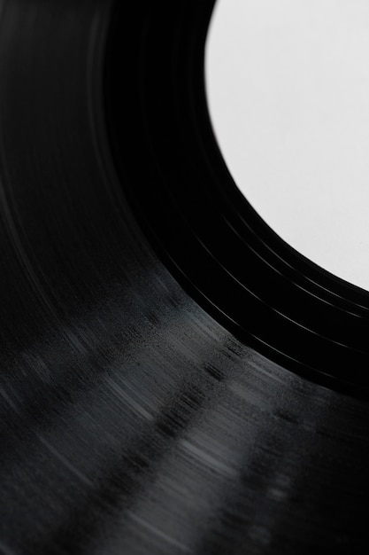 Top view vinyl record arrangement