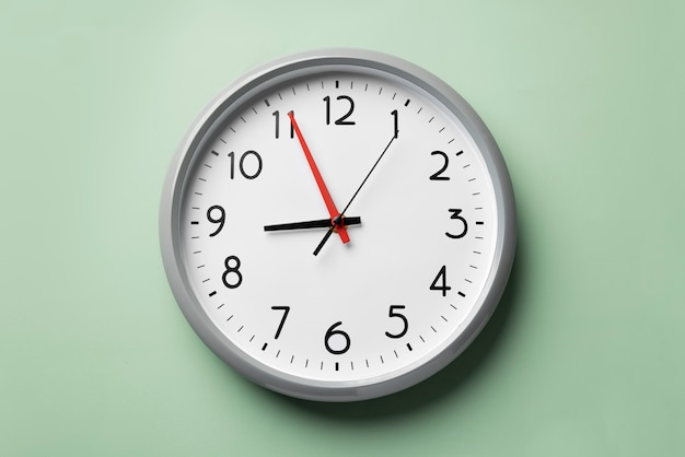 Top view wall clock still life