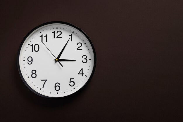 Top view wall clock still life